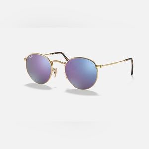 Ray-Ban Round Sunglasses Mirror Lilac